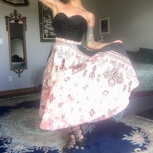 1950's Hand Painted Skirt
